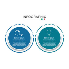Fototapeta premium 2 Steps Infographics Design Template - Graph, Pie chart, workflow layout, squire diagram, brochure, report, presentation, web design Editable Vector 