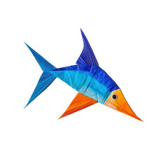 Vibrant Origami Swordfish A Colorful Paper Art Creation