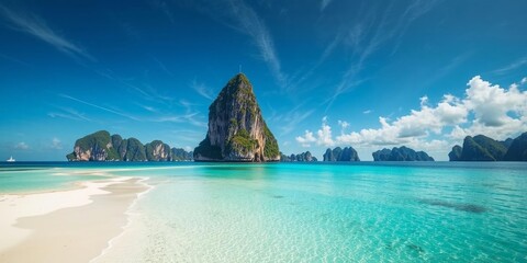 Similan Islands Sail Rock Beach, Turquoise Waters, Thailand Scenery