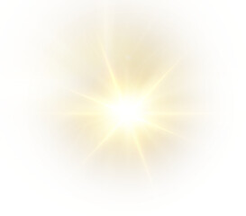 Obraz premium Radiant Gold Light Background — Starburst Effects, Sparkling Sky, and Glowing Elements for Night Scenes, Nature Illustrations, and Abstract Cosmic Designs