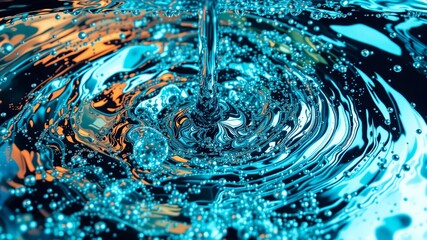 Stirring Water, Swirling Patterns and Bubbles