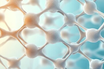 Fototapeta premium Visualization of the molecular structure of H2O