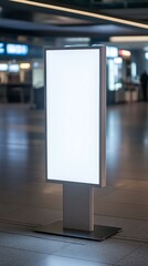 Blank white billboard in underground. Mock up,