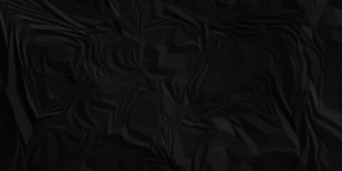 Fototapeta premium Black crumpled paper texture . Black wrinkled paper texture. Black paper texture . Crumpled and top view textures can be used for background of text or any contents . 