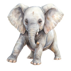 The cutest animals in the world exercise watercolor White Background 
