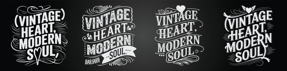 Vintage Chalkboard Alphabet Design in Retro Style