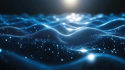 Fototapeta premium Abstract digital waves of light (3)