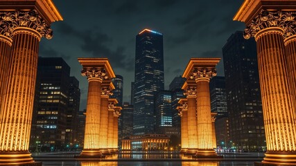 Urban Pillars of Justice: City Lights and Legal Framework
