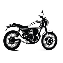 Obraz premium Motorcycle silhouettes Clip art isolated vector illustration on a white background