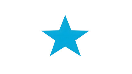 Obraz premium Vibrant Blue Star Symbolizing Creativity and Inspiration Against a Minimalist Background