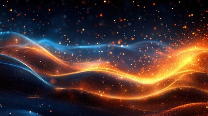Obraz premium Abstract energetic waves of light