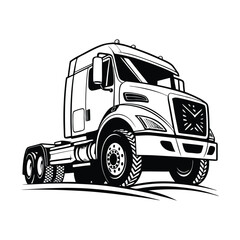Truck silhouette vector Clip art isolated design illustration 
