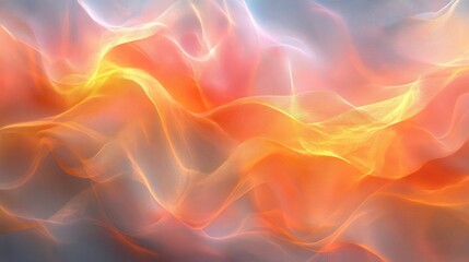 Obraz premium Abstract, ethereal, swirling flames. A dynamic, soft, colorful artistic expression