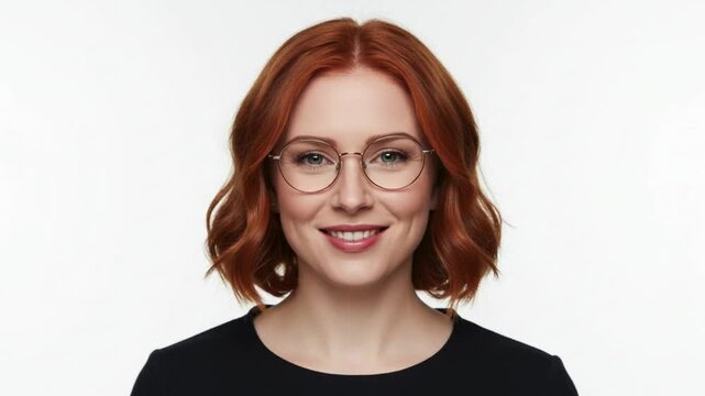 Rapid change of the faces of smiling women of different nationalities on white background