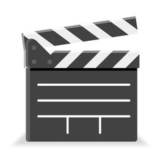 film slate on white background