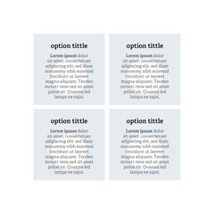 Very simply infographic design with 4 options or steps. Infographics for business concept.