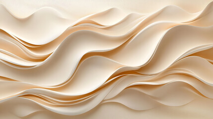 Obraz premium Abstract, flowing, cream-colored waves