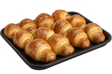 Baking fresh croissants bakery kitchen food photography cozy environment close-up view culinary craftsmanship for delicious moments