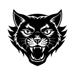 Furious Wildcat Head Vector Illustration Design