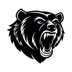Grizzly Bear Rage Mascot Tattoo Illustration
