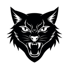 Growling Lynx Face Vector Mascot Logo Design