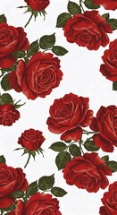 Crimson Bloom Symphony AI Generated