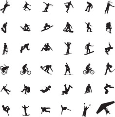 Sports Silhouette SVG Bundle &ndash; Athletic Clipart for Cricut, T-Shirts, and Workout Designs