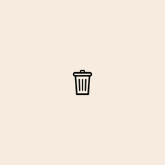 Bin icon flat vector design.