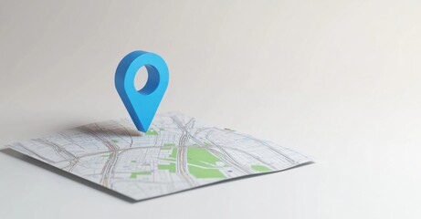 Fototapeta premium Find Your Way, Map it out with location pin and navigation tools.