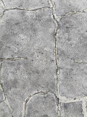 Cracked Concrete Pavement Texture Grey Stone Surface