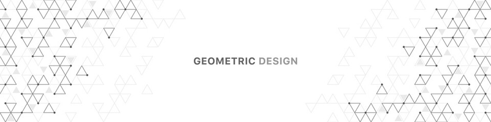 Graphic design element for web page or banner with a geometric pattern of triangle shapes