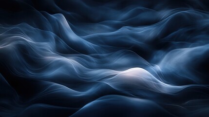 Fototapeta premium Abstract flowing lines of dark blue and white