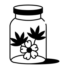 jaA doodle style icon depicting a concentrate jar r 
