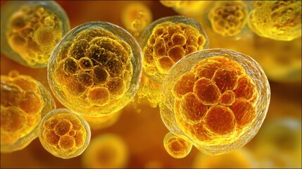 Microscopic View of Adipocytes: Cellular Structures of Fat Tissue