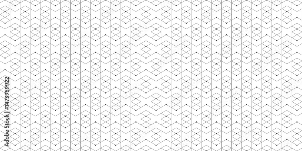 Aufkleber Abstract vector background with a seamless pattern of simple geometric shapes. Stylish vector texture
