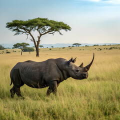 Fototapeta premium black rhino