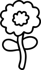 유치원 봄 꽃 라인드로잉 색칠 공부 아이콘(kindergarten flower line drawing coloring icon)