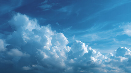 Obraz premium Blue sky and lily clean clouds, a light daytime sky