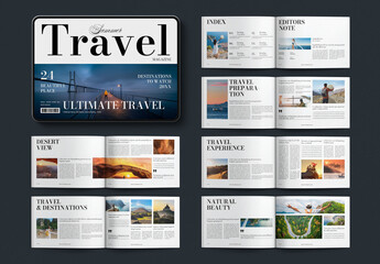 Digital Travel Magzine Layout Landscape