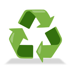 Obraz premium recycle symbol on white