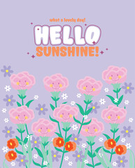 Bright and cheerful flowers smile under the sunny sky, spreading joy and warmth. Hello sunshine, it’s a lovely day to bloom!