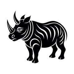 rhinoceros tattoo design wild animal