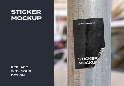 Sticker Mockup Paper Template Texture Street Urban