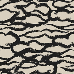 Neutral Colour Abstract Brush Strokes Seamless Pattern Design