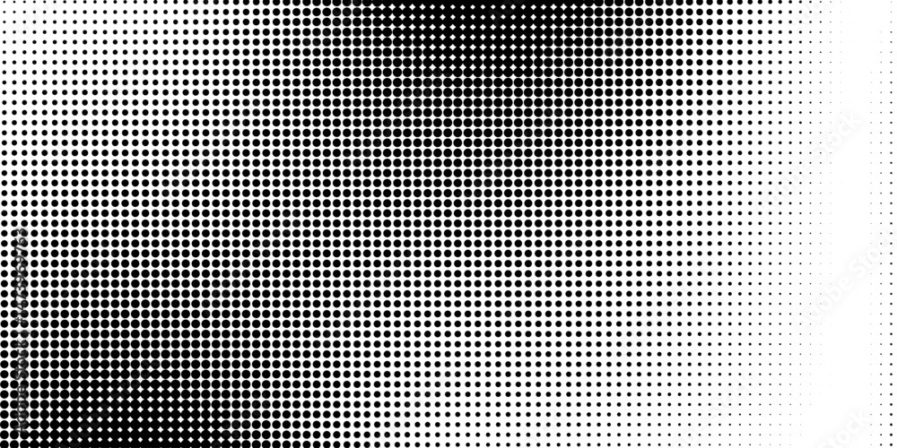 Canvas Prints grunge halftone white and black dots pattern and black gradient grunge texture background. dotted li
