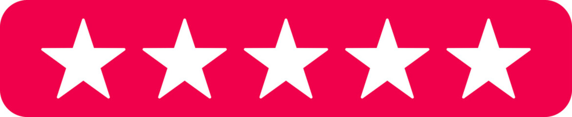 Reviewing star ratings. Star icons. Customer feedback concept. Vector 5 stars rating review. Quality shape design. yellow isolated five stars. Online feedback.