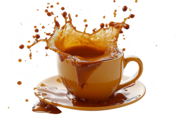 Dynamic gourmet coffee splash action shot urban  beverage photography energetic atmosphere close-up perspective creative inspiration