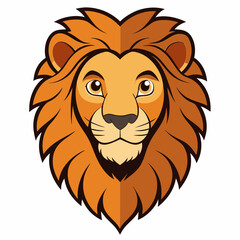 Royal Lion Head Line Art Vector