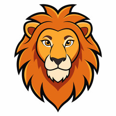 Royal Lion Head Line Art Vector