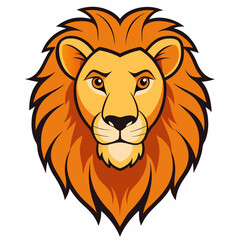 Royal Lion Head Line Art Vector
